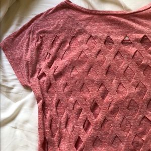 Soprano Open Back Tee in Heathered Peach